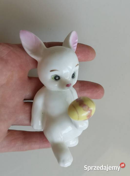 Figurki zajączki Wielkanocne porcelana vintage Toruń