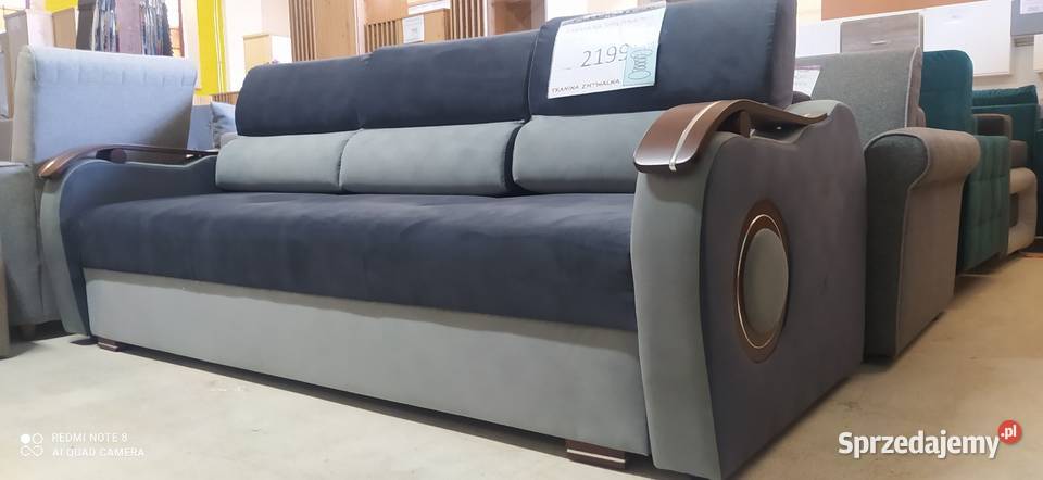 KANAPA NA SPRĘŻYNACH TKANINA ZMYWALNA