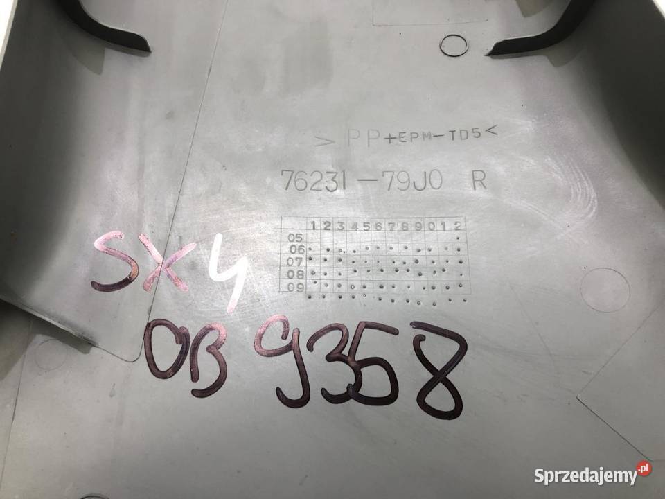 OSŁONA SŁUPKA PRAWA SUZUKI SX4 7623179J0