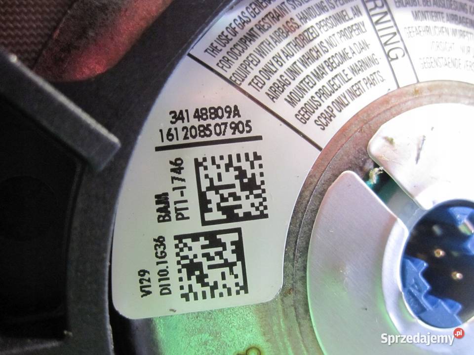 OPEL VIVARO B 16r AIRBAG poduszka kierowcy Poduszki powietrzne świętokrzyskie Kielce