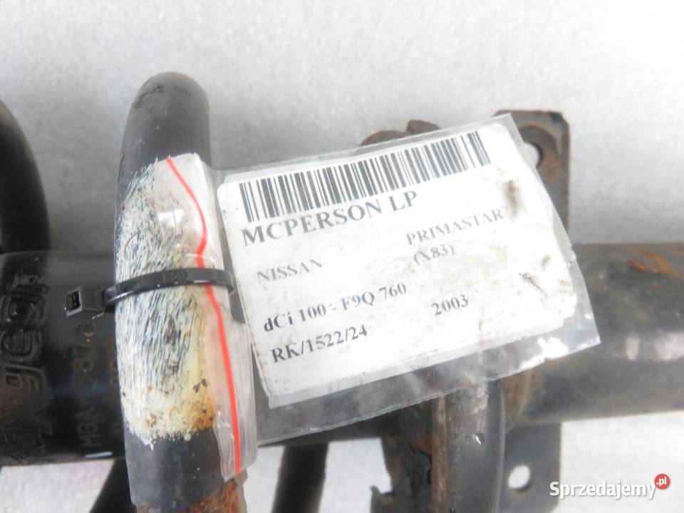 MCPERSON LEWY PRZEDNI NISSAN PRIMASTAR 19 dCi