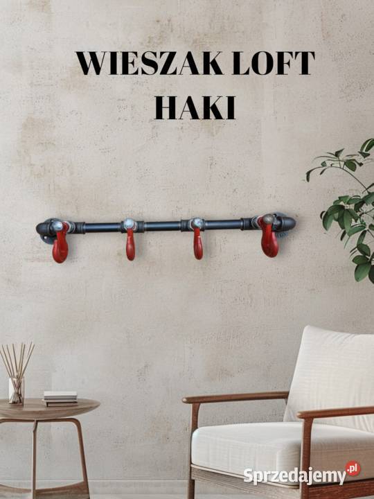 Wieszak loft wieszak industrialny wieszak Kołobrzeg