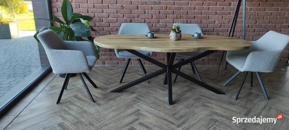 stół dębowy unikatowy kształt 200x100 nowość 200cm Zimnowoda