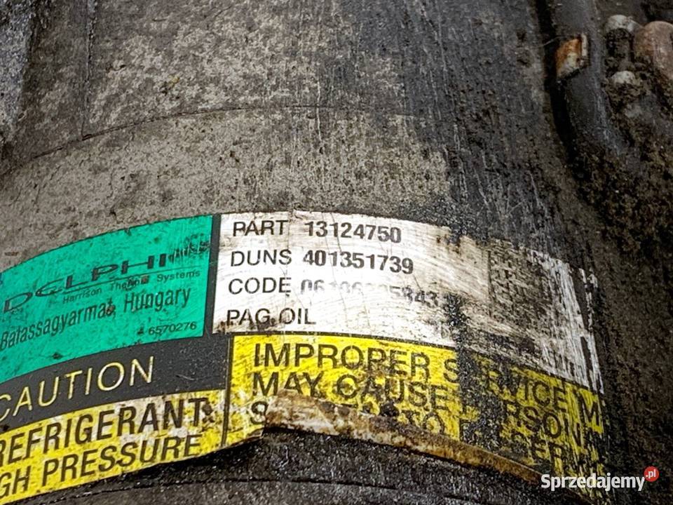 SPRĘŻARKA KLIMATYZACJI OPEL ZAFIRA B 13124750 18 sprzedam