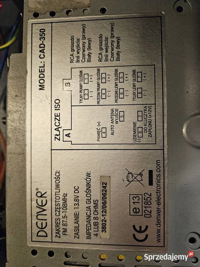 Radio Samochodowe z CD Denver MP3 Pozostałe Warszawa