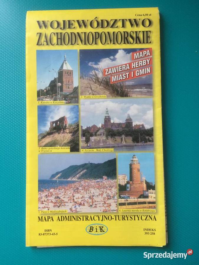 3339 Mapa AdministrTurystyczna Woj Zachodniopom Szczecin