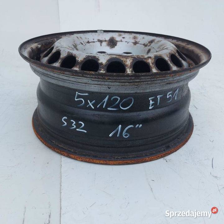 FELGA STALOWA 16 5x120 65J ET51 VW T5 7H0601027C