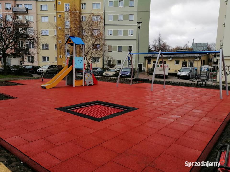 Nawierzchnia gumowa place zabaw siłownia ogród Warszawa
