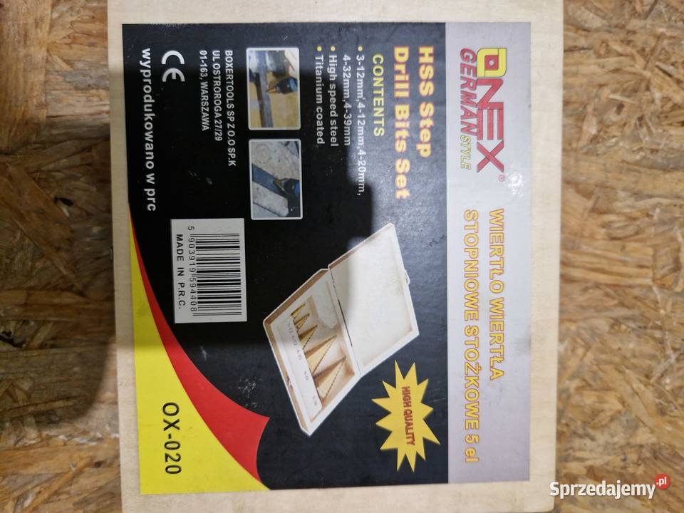 Onex Wiertła Onex stożkowe 339 mm OX020 5 el wielkopolskie
