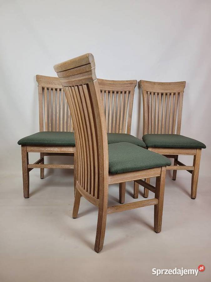 Komplet dębowych krzeseł do jadalni 4 101cm Białogard