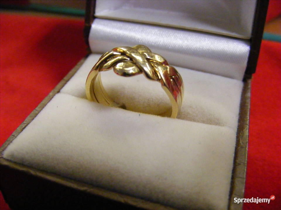 Złoty pierścionek Libanka Golanka 4częściowy p75 lubuskie Zielona Góra