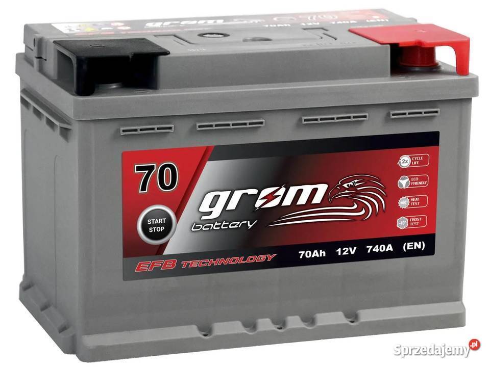 Akumulator GROM EFB 70Ah START STOP małopolskie Zakopane