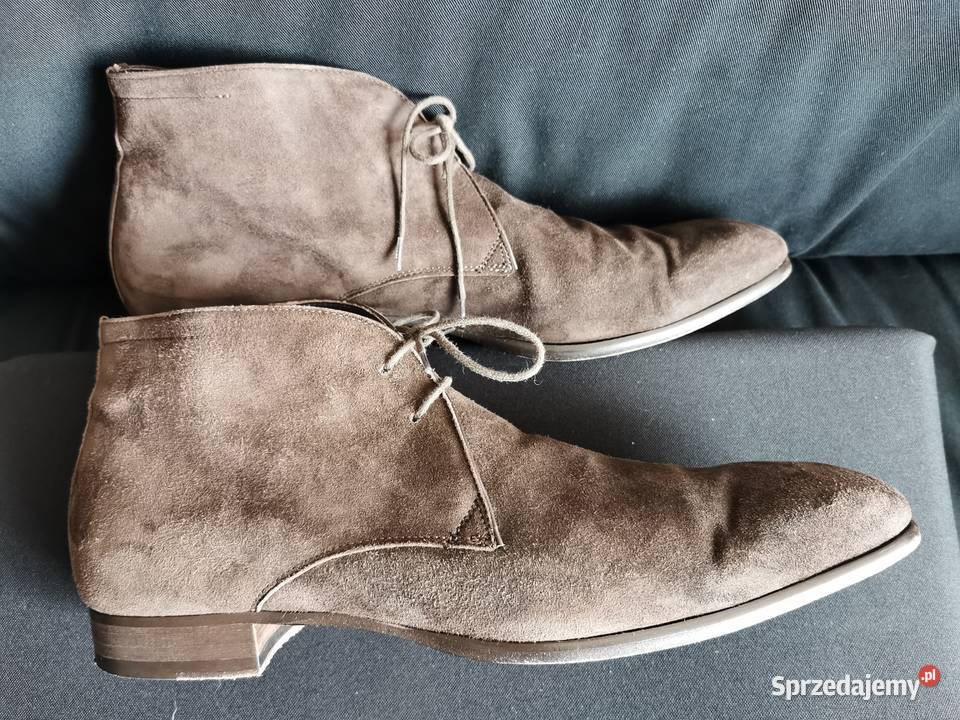 Półbuty Cuoio Genuino Skóra Naturalna Zamsz 44 Łódź