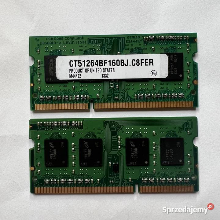 Pamięć RAM 8GB 2x4GB Crucial DDR3 4GB1600 CL11 DDR3 Rzeszów