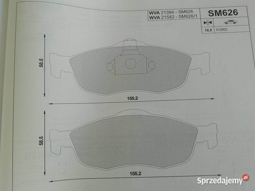 SM626 Klocki hamulcowe kpl tył NISSAN QASHQAI II