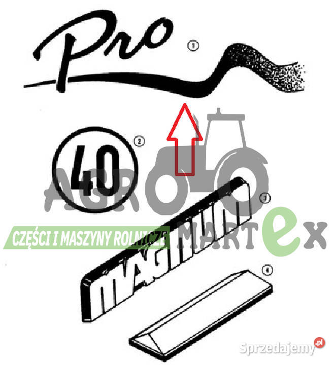 246689A1 NAKLEJKA CASE PRO LH CNH Wichrów