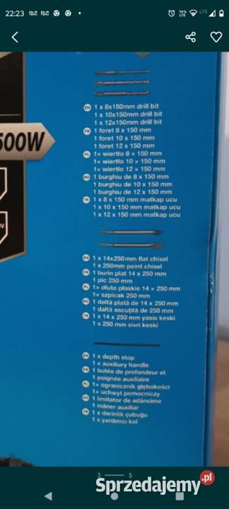 Młotowiertarka MacAllister SDS 1500 w 5 J Radom