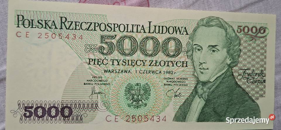 Banknot 5000 Dąbrowa Górnicza
