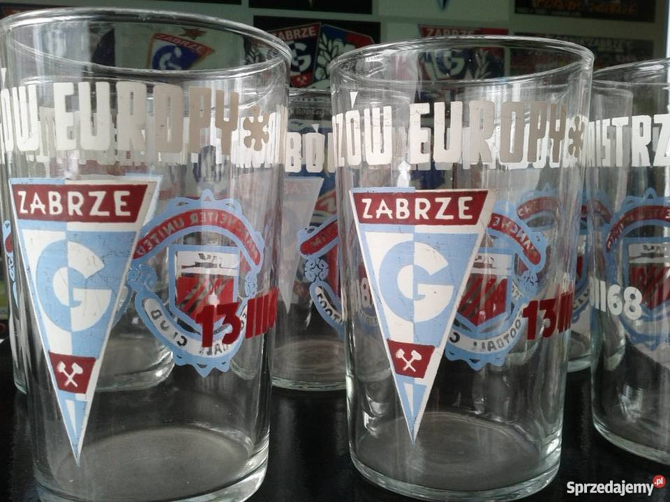 Kolekcja szklanek Górnik ZabrzeManchester United śląskie Sosnowiec