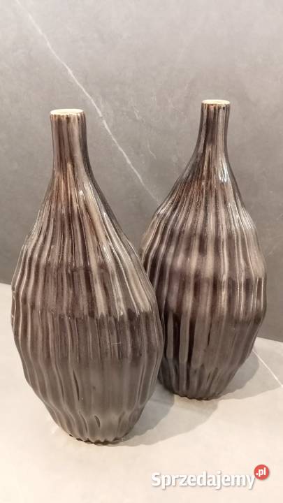 Wysoki WAZON ceramika brązowy wysoki 42