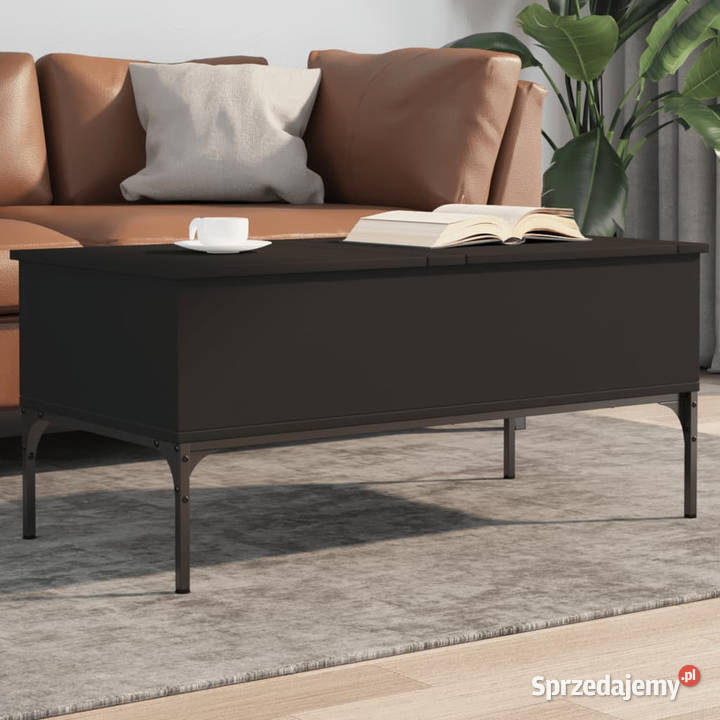 Stolik kawowy czarny 100x50x45 WM845411 mazowieckie Warszawa