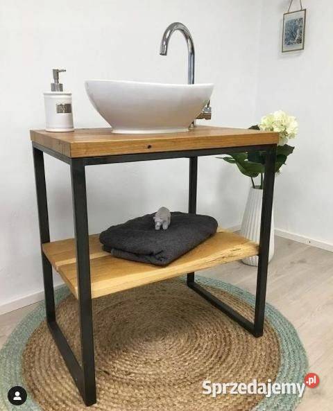 Szafka NA WYMIAR pod umywalkę loft Dąb warmińsko-mazurskie Bartoszyce