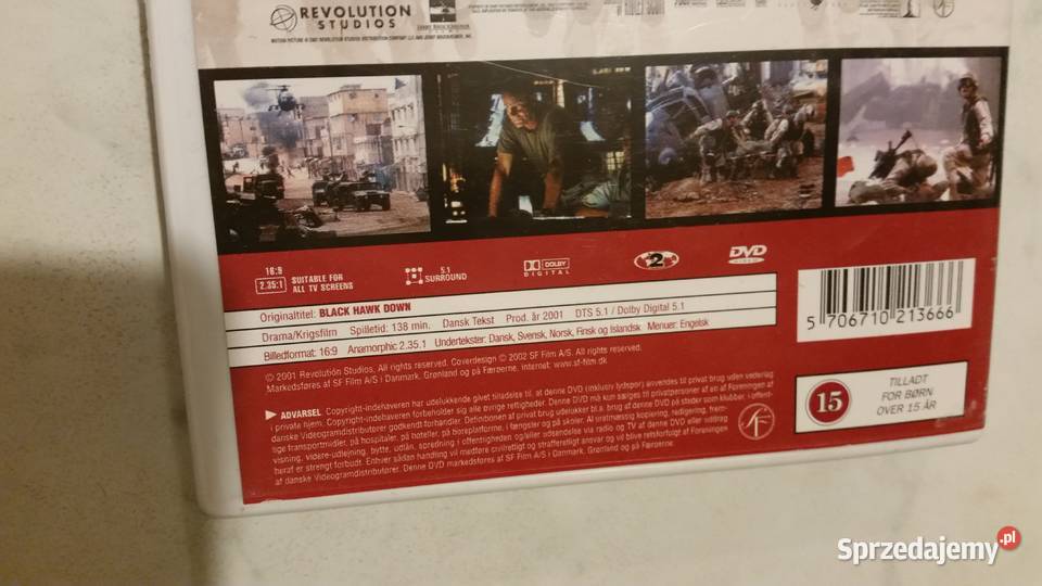 Film BLACK HAWK DOWN 2001 Revolution Studios dvd Filmy Puławy