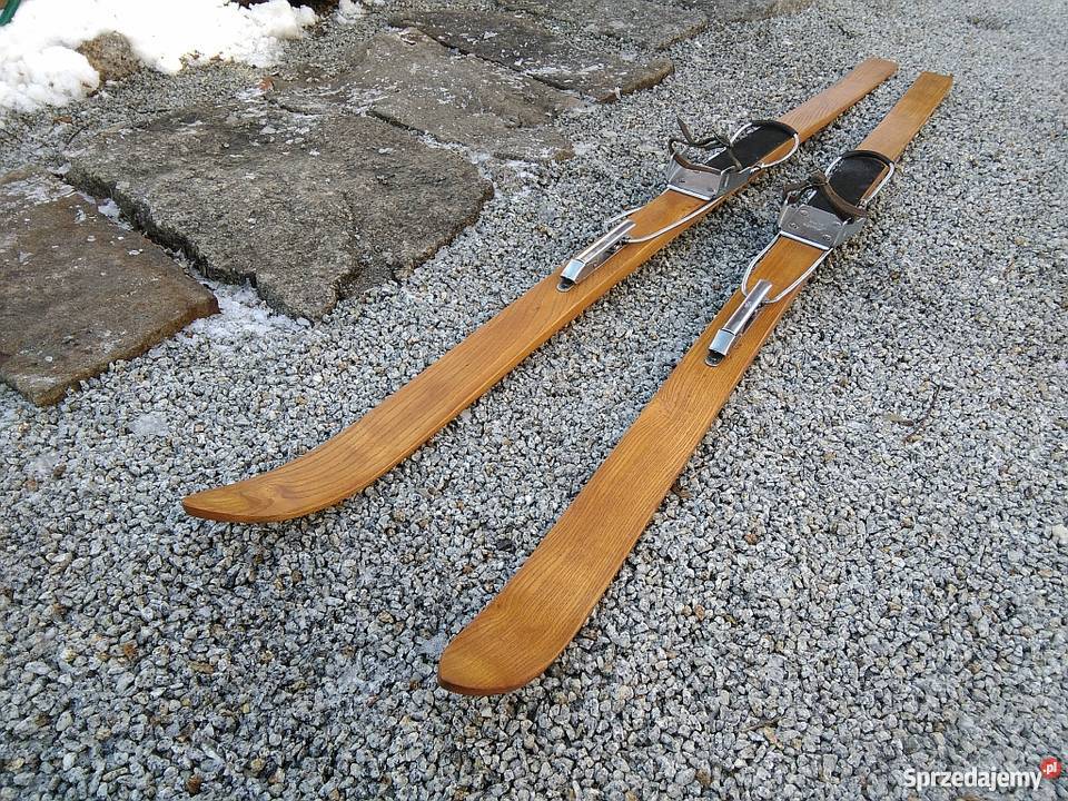 Stare drewniane narty retro Mesta Alpin Szklarska Poręba