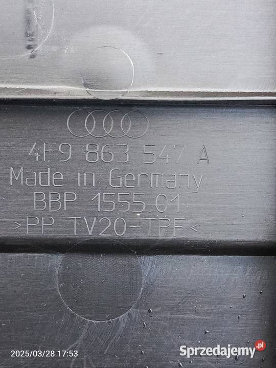 AUDI A6 C6 WKŁAD KOŁA ZAPASOWEGO STYROPIAN Jaworzno