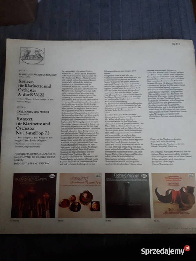 Mozart Weber Klarinettenkonzerte