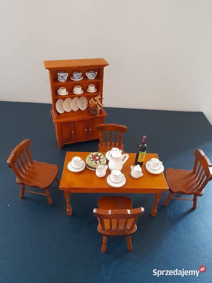 Mebelki do jadalni do domku lalek w skali 112 3 lata+ Lalki i akcesoria