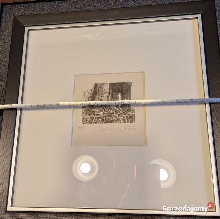 OBRAZ miedzioryt Krzysztof Skórczewski autograf