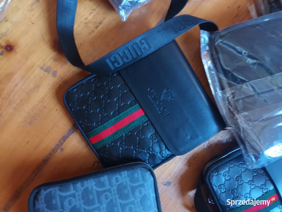 Torebka Listonoszka MęskaDamska Gucci Dior czarny Torby i torebki dolnośląskie Kamienna Góra