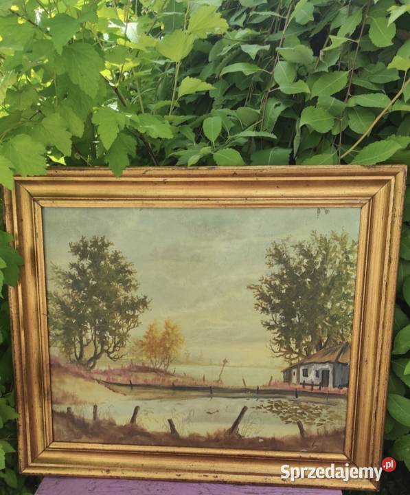 Obraz w złotej ramie Pabianice sprzedam