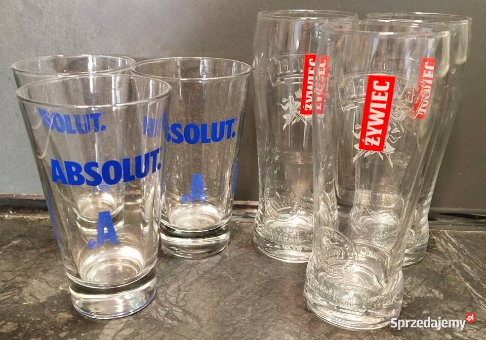 Absolut Żywiec szklanki 6 NOWE