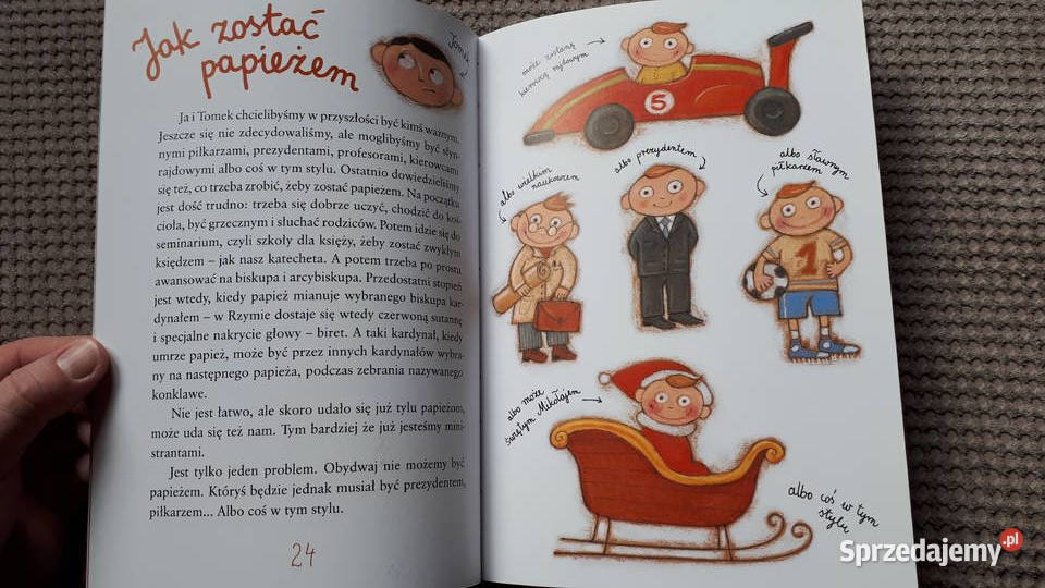 nowa rękę z Papieżem Justyna KiliańczykZięba Książki dla dzieci Kraków
