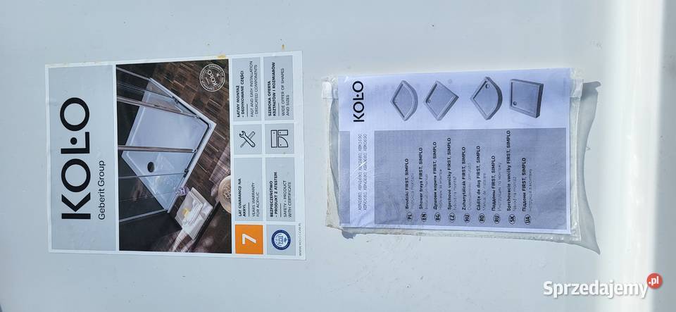 Brodzik akryl półokrągły 90x90 KOŁO Nośnik Akcesoria łazienkowe małopolskie Klucze