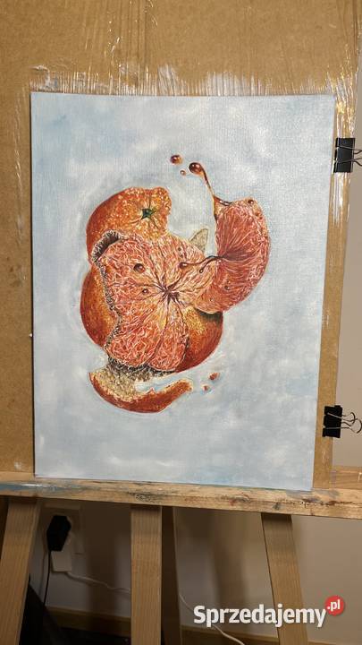 Pomarańcza w ruchuNowoczesny obraz olejny z Zielona Góra