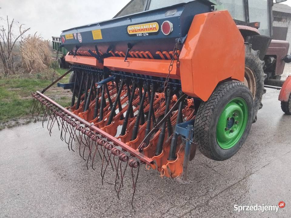 Siewnik Poznaniak 27m Kompletny grabki znacznik nieuszkodzony Skalbmierz