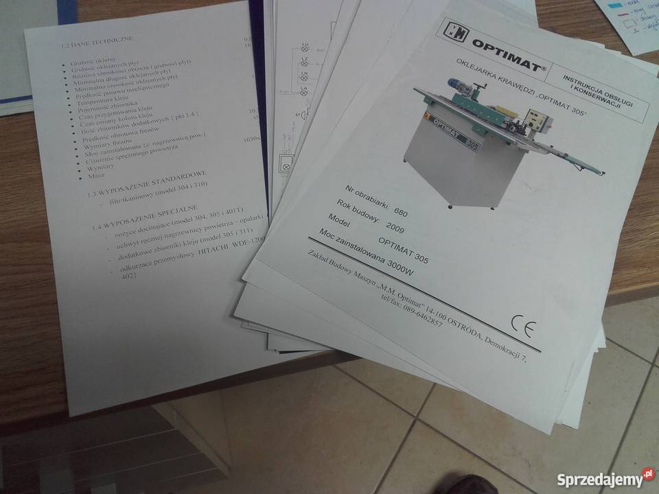 Okleiniarka krawędzi OPTIMAT 305 Syców