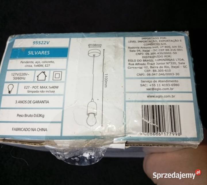 Lampa wisząca EGLO Silvares prawdziwy beton styl sprzedam