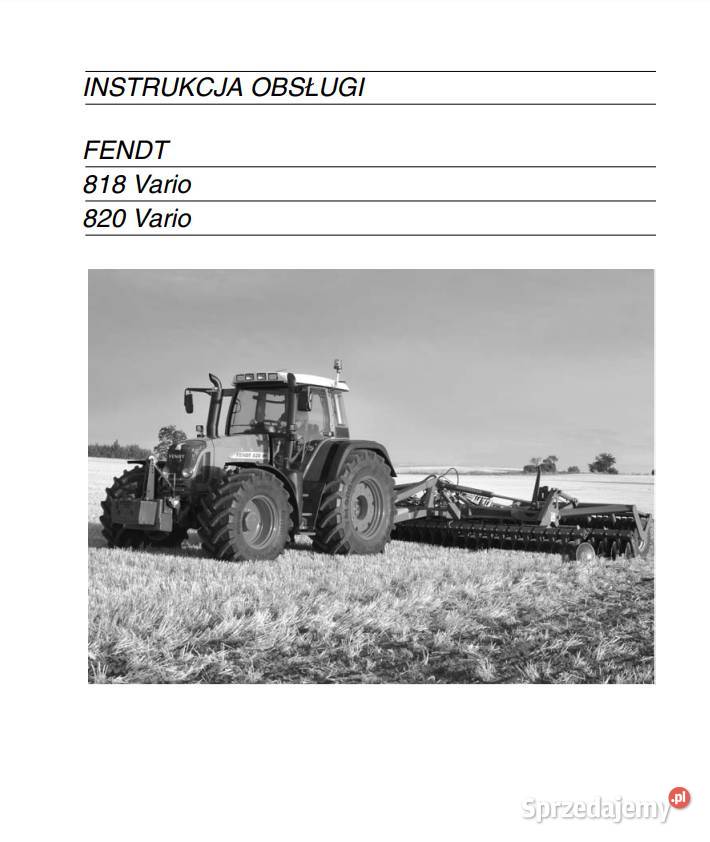 Instrukcja obsługi FENDT VARIO 818820 Pozostałe Zduńska Wola