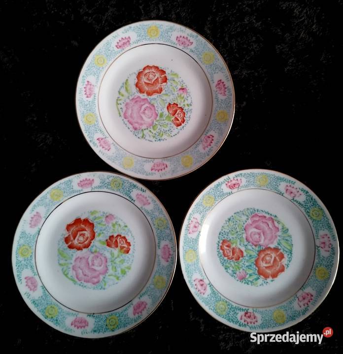Chińskie talerzyki Piękna porcelana Zhongguo Zhi Sosnowiec