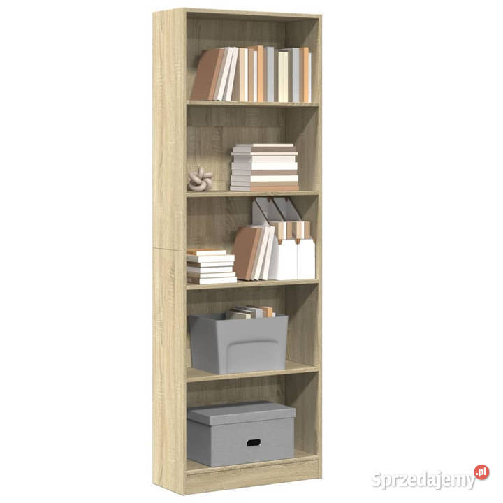 Regał dąb sonoma 60x24x176 materiał