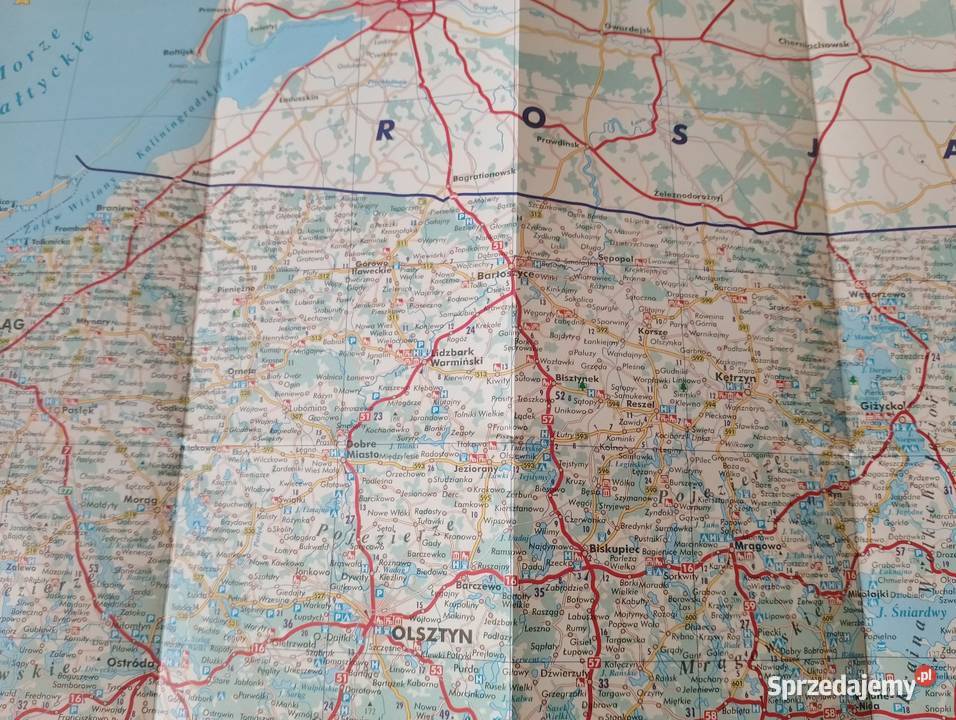 Mapa papierowa MAZURY składana turystyczna Poznań