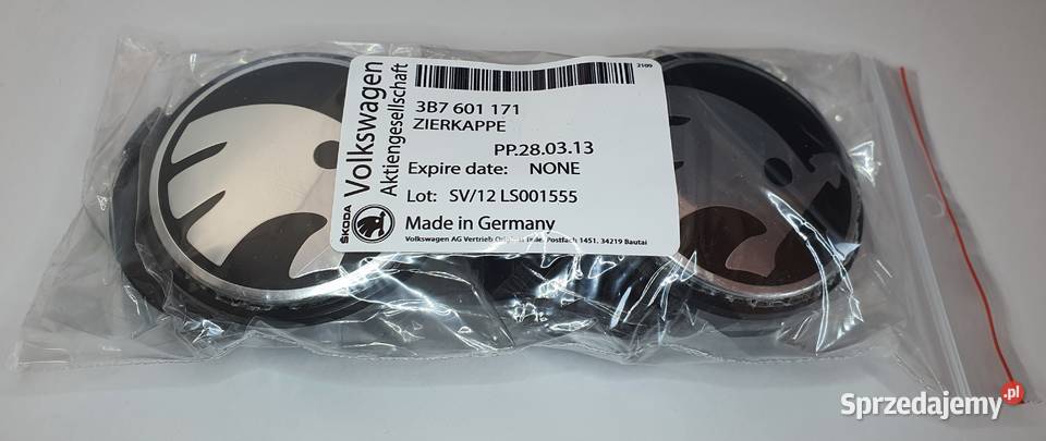 oryginalny dekielek SKODA 65mm ASO kapsle 1 Dekielki Bełchatów