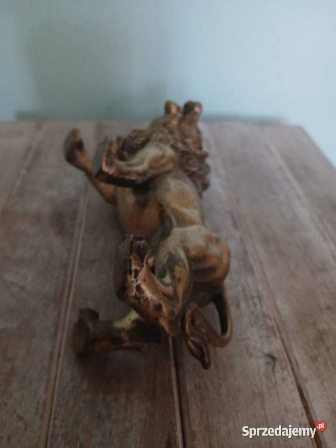 Figurka mosieznego lwa Figurki i rzeźby Kraków
