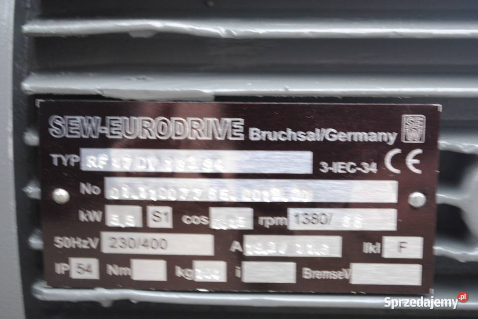 Motoreduktor kołnierzowy 55kw 66obrmin SEW Kargowa