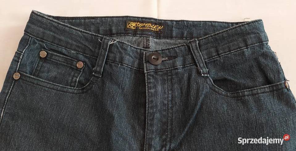Spodnie damskie KOMBLEN granatowe Dżins  Hajnówka