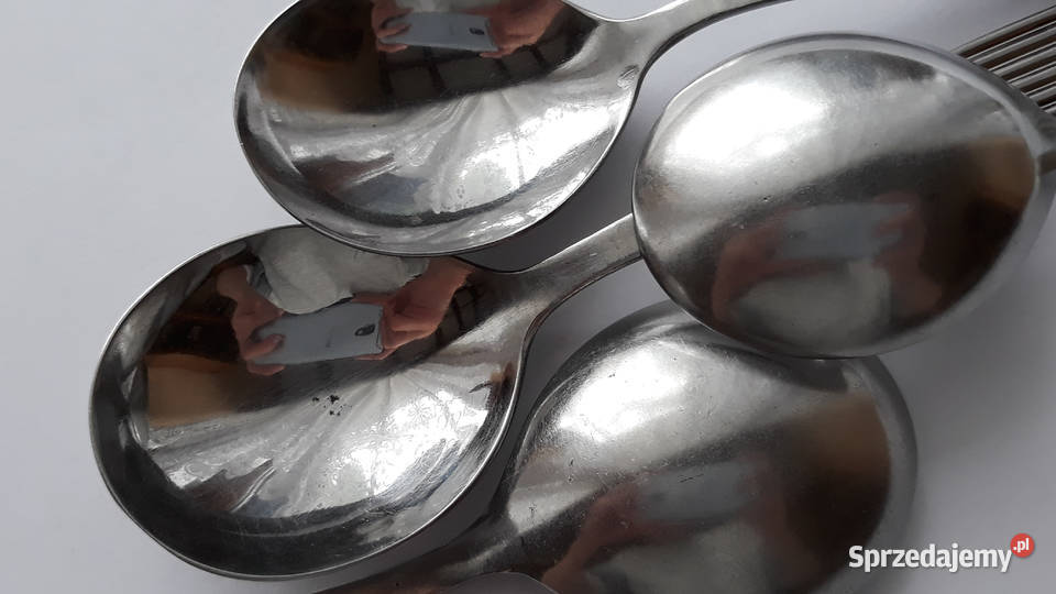 Łyżki do bulionu 3 wz PASECZKI PASKI sztućce PRL Dąbrowa Górnicza